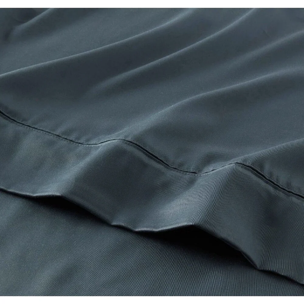 Threshold 320TC Satin 4-Piece Sheet Set Cooling Soft TENCEL Lyocell Graphite NEW